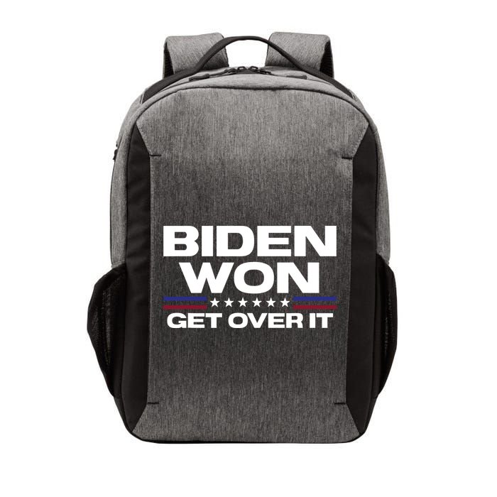 Biden Won Get Over It Patriotic Pro Joe Anti Trump Funny Vector Backpack