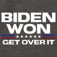 Biden Won Get Over It Patriotic Pro Joe Anti Trump Funny Vector Backpack