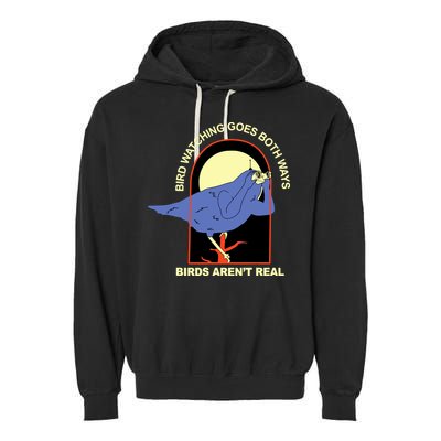 Bird Watching Goes Both Ways Bird Aren’T Real Garment-Dyed Fleece Hoodie