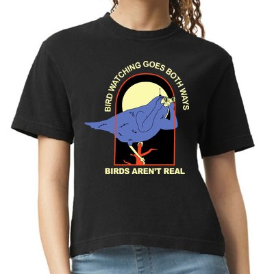 Bird Watching Goes Both Ways Bird Aren’T Real Comfort Colors Boxy T-Shirt
