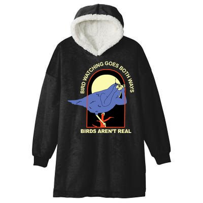 Bird Watching Goes Both Ways Bird Aren’T Real Hooded Wearable Blanket