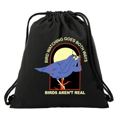 Bird Watching Goes Both Ways Bird Aren’T Real Drawstring Bag