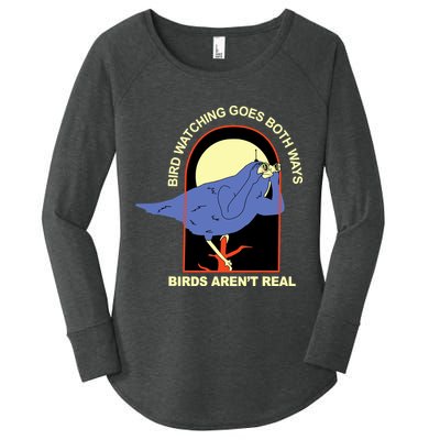 Bird Watching Goes Both Ways Bird Aren’T Real Women's Perfect Tri Tunic Long Sleeve Shirt