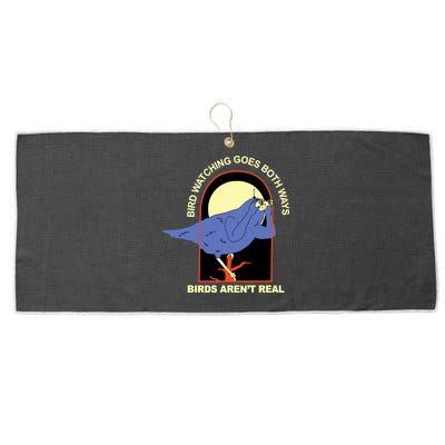 Bird Watching Goes Both Ways Bird Aren’T Real Large Microfiber Waffle Golf Towel