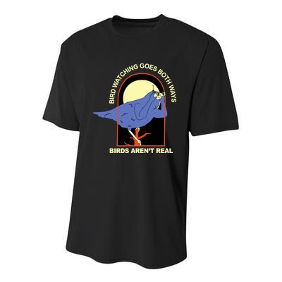 Bird Watching Goes Both Ways Bird Aren’T Real Youth Performance Sprint T-Shirt