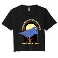Bird Watching Goes Both Ways Bird Aren’T Real Women's Crop Top Tee