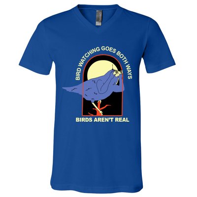 Bird Watching Goes Both Ways Bird Aren’T Real V-Neck T-Shirt