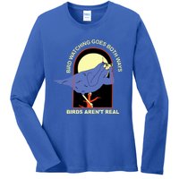 Bird Watching Goes Both Ways Bird Aren’T Real Ladies Long Sleeve Shirt