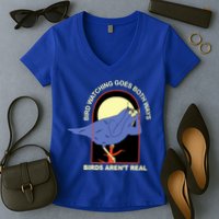 Bird Watching Goes Both Ways Bird Aren’T Real Women's V-Neck T-Shirt