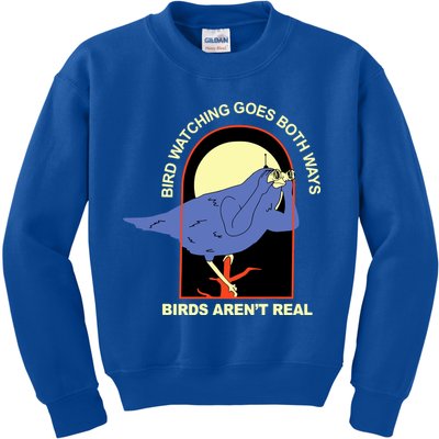 Bird Watching Goes Both Ways Bird Aren’T Real Kids Sweatshirt