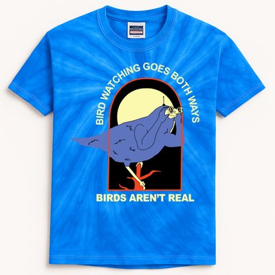 Bird Watching Goes Both Ways Bird Aren’T Real Kids Tie-Dye T-Shirt