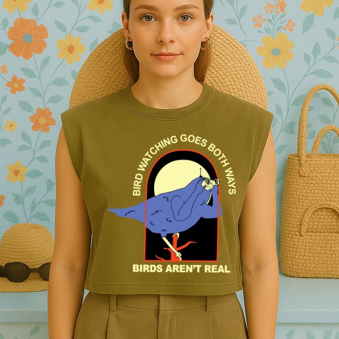 Bird Watching Goes Both Ways Bird Aren’T Real Garment-Dyed Women's Muscle Tee