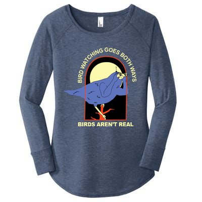 Bird Watching Goes Both Ways Bird Aren’T Real Women's Perfect Tri Tunic Long Sleeve Shirt