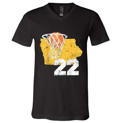 Baseketball Women Girl V-Neck T-Shirt