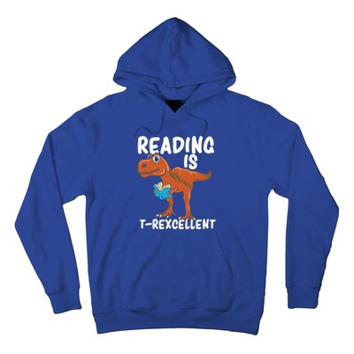 Book Worm Gift For A TRex Loving Book Nerd Gift Hoodie