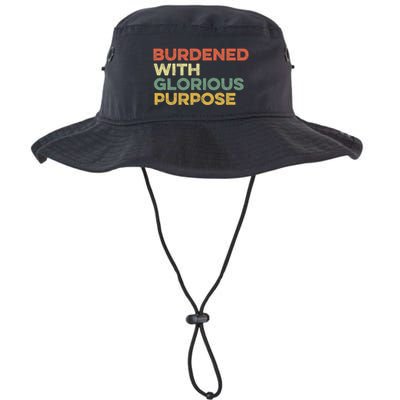 Burdened With Glorious Purpose Quote Meme Funny Saying Bucket Hat