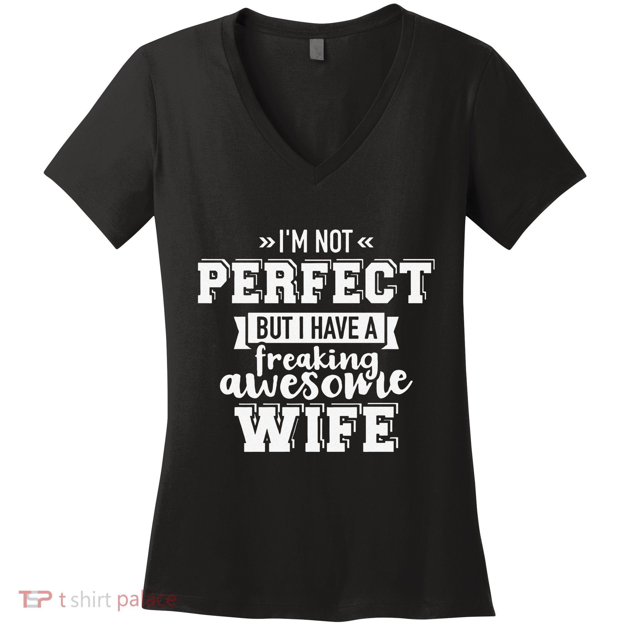 Best Wife Gift For Husband Valentine's Day Women's V-Neck T-Shirt