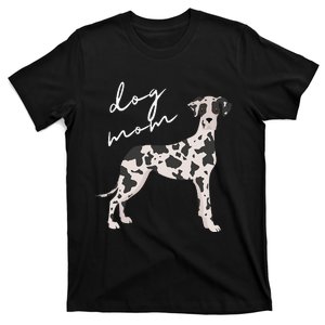 Black & White Great Dane Dog Mom Woman T-Shirt