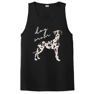 Black & White Great Dane Dog Mom Woman PosiCharge Competitor Tank