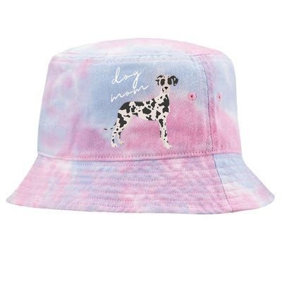 Black & White Great Dane Dog Mom Woman Tie-Dyed Bucket Hat