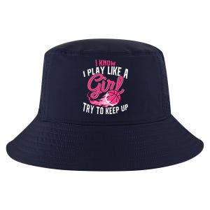 Basketball Wo Girl I Know I Play Like A Girl Basketball Cool Comfort Performance Bucket Hat