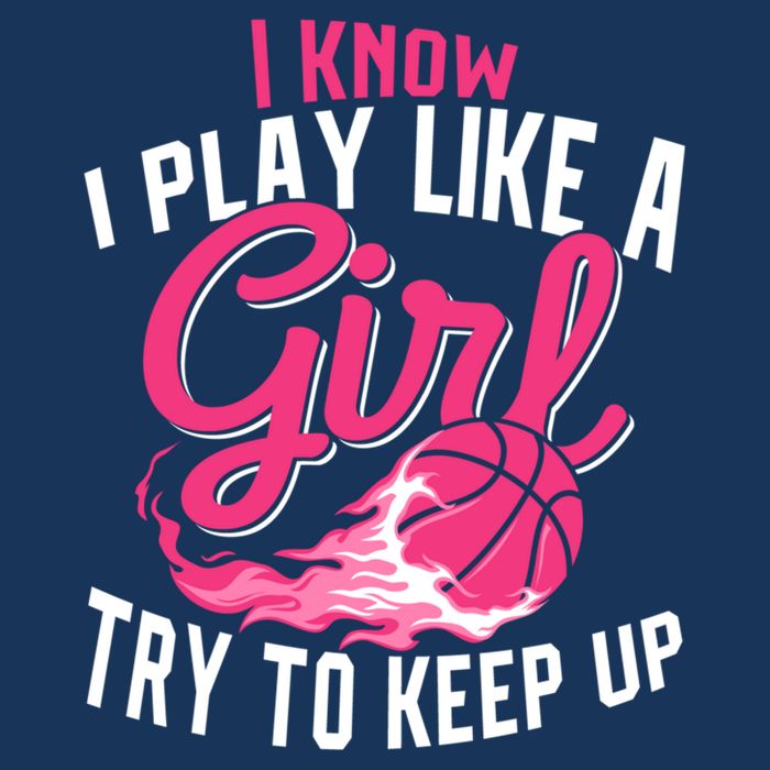 Basketball Wo Girl I Know I Play Like A Girl Basketball Cooling Performance Crew T-Shirt