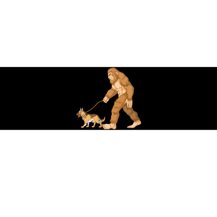 Bigfoot Walking German Shepherd Bumper Sticker