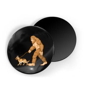 Bigfoot Walking German Shepherd Magnet