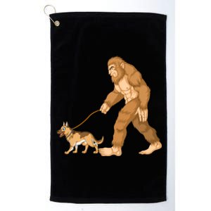 Bigfoot Walking German Shepherd Platinum Collection Golf Towel