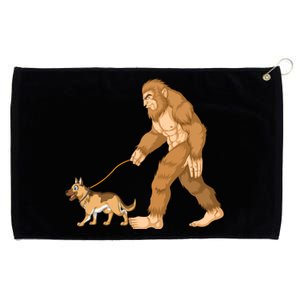 Bigfoot Walking German Shepherd Grommeted Golf Towel