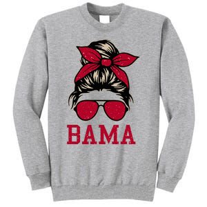 Bama Women Girl Mom Messy Bun Hair. Tall Sweatshirt