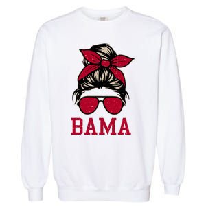 Bama Women Girl Mom Messy Bun Hair. Garment-Dyed Sweatshirt