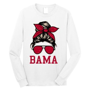 Bama Women Girl Mom Messy Bun Hair. Long Sleeve Shirt