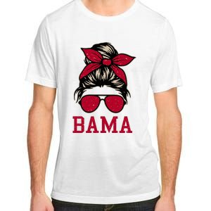 Bama Women Girl Mom Messy Bun Hair. Adult ChromaSoft Performance T-Shirt