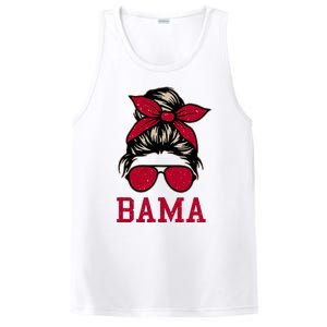 Bama Women Girl Mom Messy Bun Hair. PosiCharge Competitor Tank