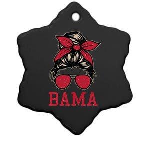 Bama Women Girl Mom Messy Bun Hair Ceramic Star Ornament