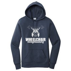 Bodybuilder Wheelchair Gymlife Workout Weights Bodybuilding Great Gift Women's Pullover Hoodie