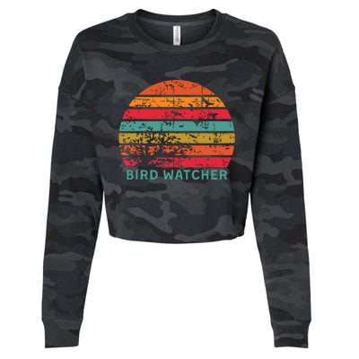 Bird Watcher Gift Birding Bird Watching Cropped Pullover Crew