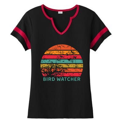 Bird Watcher Gift Birding Bird Watching Ladies Halftime Notch Neck Tee