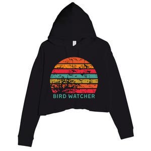 Bird Watcher Gift Birding Bird Watching Crop Fleece Hoodie