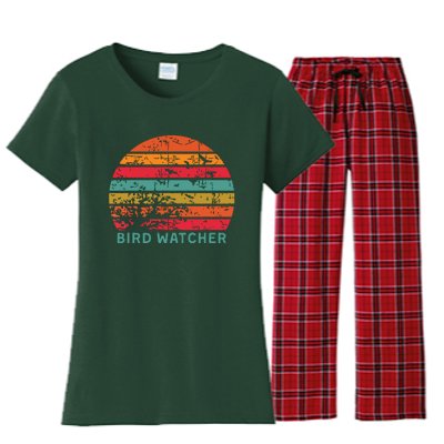 Bird Watcher Gift Birding Bird Watching Women's Flannel Pajama Set