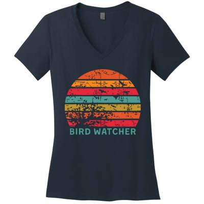 Bird Watcher Gift Birding Bird Watching Women's V-Neck T-Shirt