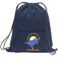 Bird Watching Goes Both Ways Birds Aren't Real Sweatshirt Cinch Pack Bag