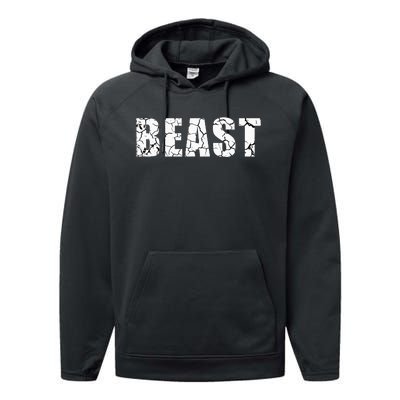 Beast Workout Gym Sport Mode Trendy Cool Looking Performance Fleece Hoodie