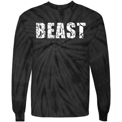 Beast Workout Gym Sport Mode Trendy Cool Looking Tie-Dye Long Sleeve Shirt