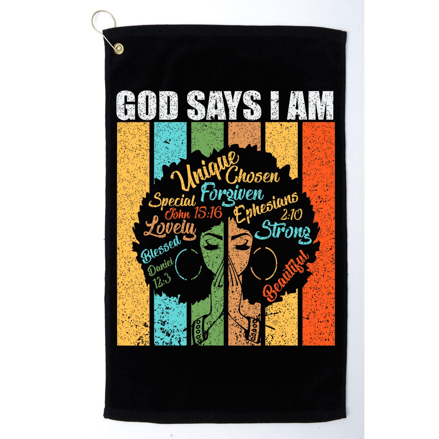 Black Women God Says I Am Black History Month Golf Towel
