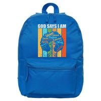 Black Women God Says I Am Black History Month 16 in Basic Backpack