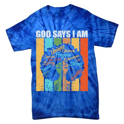 Black Women God Says I Am Black History Month Tie-Dye T-Shirt
