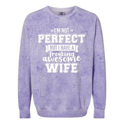 Best Wife Gift For Husband Valentines Day Colorblast Crewneck Sweatshirt