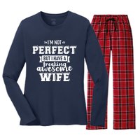 Best Wife Gift For Husband Valentines Day Women's Long Sleeve Flannel Pajama Set 